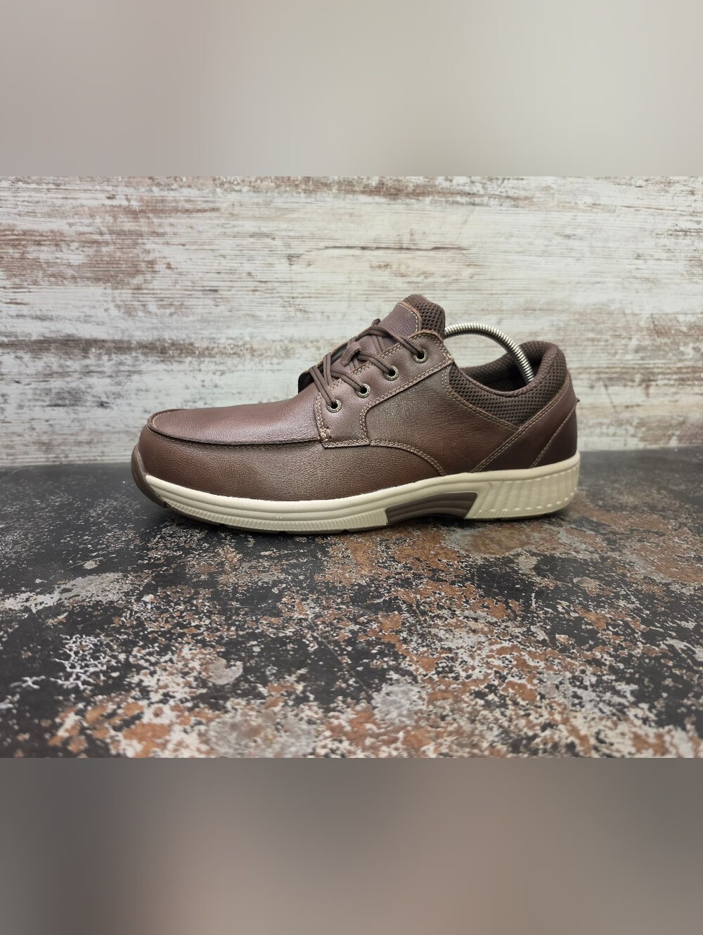 Mens Orthofeet Leo Walking Shoes Sz 13 2E Wide 428 Brown Leather Orthopedic